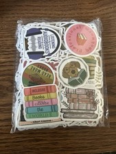 100 PCS Bookish Stickers for Kids Teens Adults, Cute Book Lover Stickers for