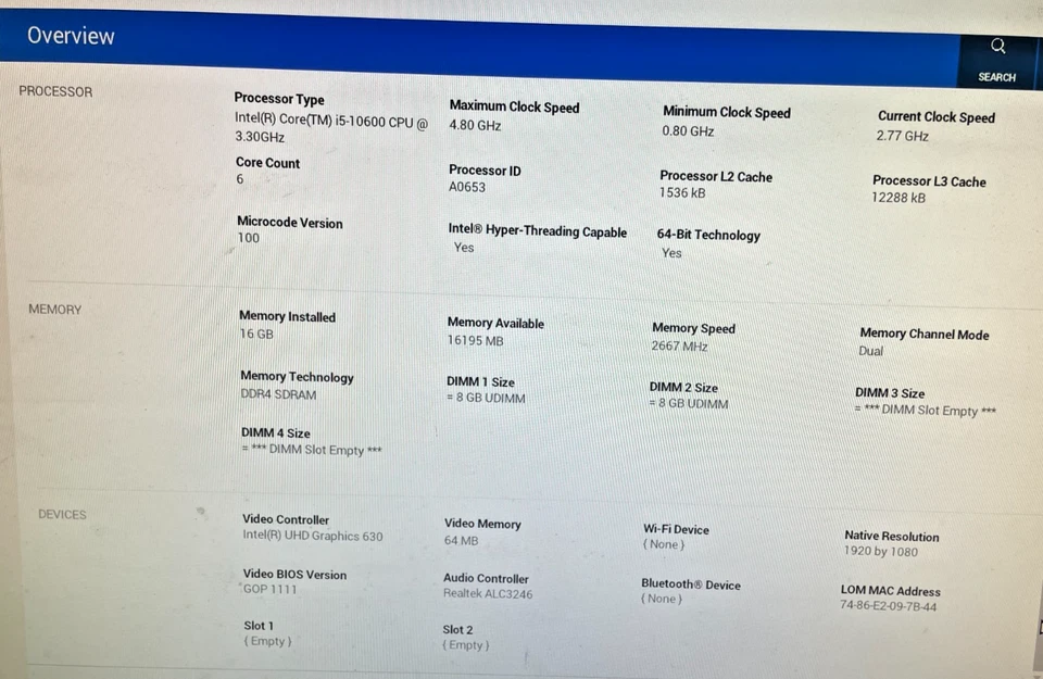 Dell OptiPlex 5090 SFF PC - i5-10600 - 16GB RAM - 1TB SSD - WIN11 (OFFERS OK) - Image 3 of 4