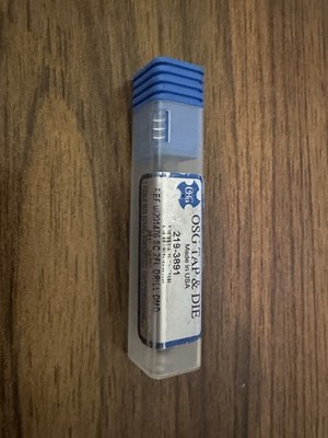 OSG part# 219 3891 90° Point, 1/4  Diameter Diamond Coated Carbide 2 Flute Drill