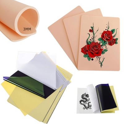 3MM Tattoo Skin Practice Kit - Ruicoo 3Pcs Fake 10Pcs Small, Pink 