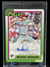 2025 Topps Update Michael Mercado 1990 Topps Baseball Auto RC Phillies #90AMME