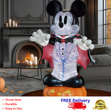 Halloween Spinning Glitter Lantern LED Lighted Skeleton Stitch Pumpkin Decor New