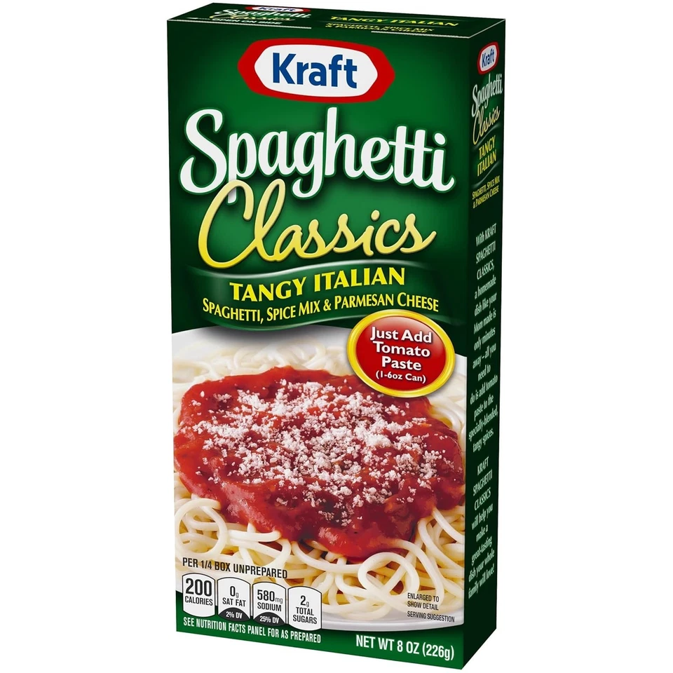 Kraft Spaghetti Classics Tangy Italiano Fácil Pasta Comida con Espagueti Especias M... Foto 4 de 4