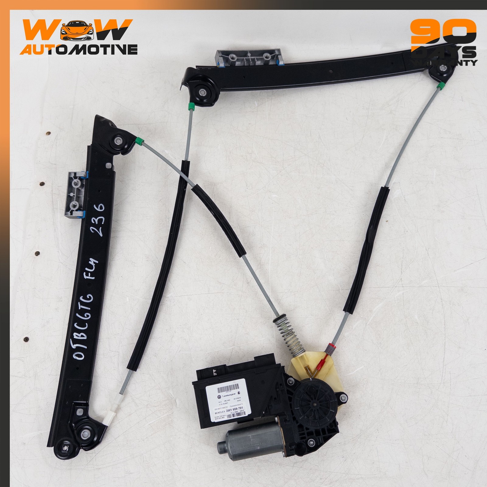 04-10 BENTLEY CONTINENTAL GT FRONT LEFT WINDOW REGULATOR MOTOR ASSEMBLY OEM