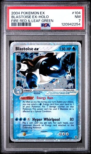 PSA 7 Blastoise Ex Holo Fire Red & Leaf Green #104 2004 Pokemon  120942254