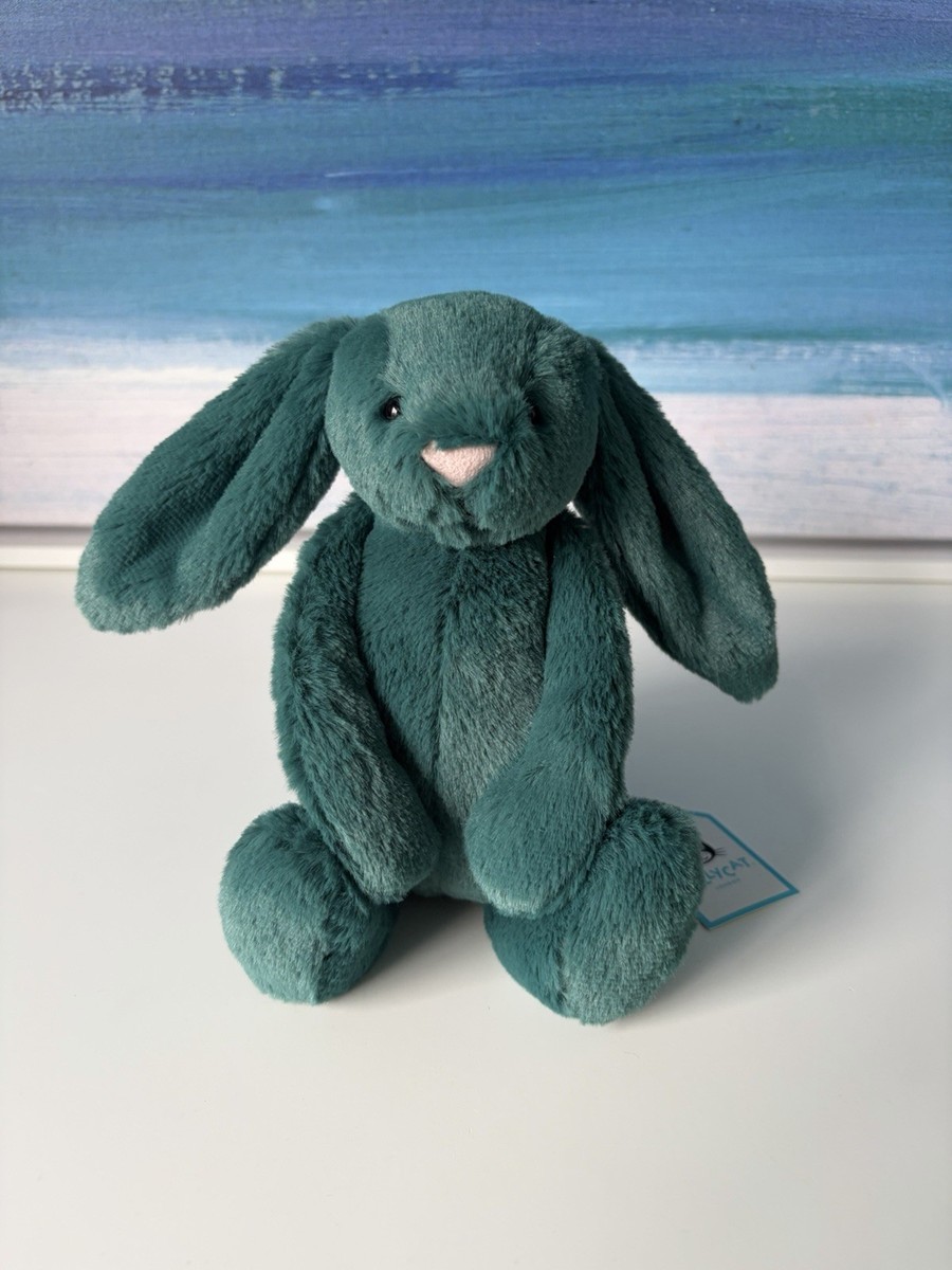 新品　 Bashful Teal Bunny Small Jellycat Little Bashful Teal Bunny - Retired - Brand New with Tags