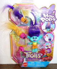 Trolls Band Together Hair Pops Set BRANCH Figure  Pieces Purple Brand New