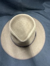 Vintage Akubra Stockman Hat Tan Fur Felt Size 57 Men's Western Outback Cattleman