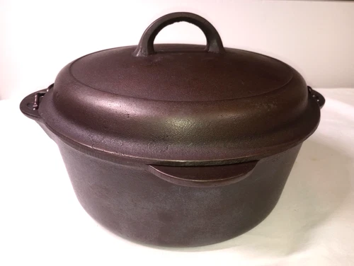 GRISWOLD LARGE LOGO #8 CLEANED AND SEASONED DUTCH OVEN 1278 WITH LID 1288