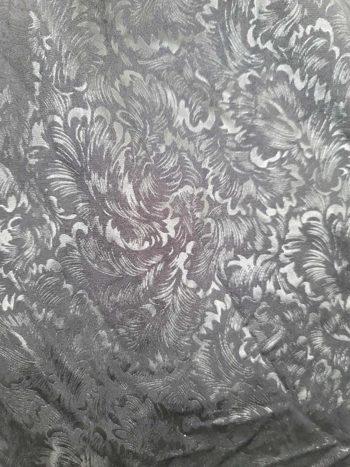 Sexy Sissy Vintage Illusions Negro Estampado Doble Ranura Nylon Medio Deslizamiento Talla XL Foto 3 de 4