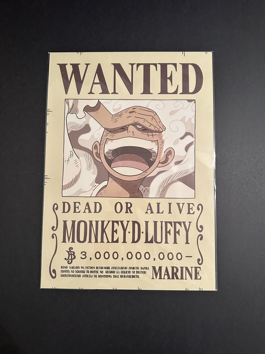 One Piece Luffy gear 5 wanted poster mugiwara store | eBay