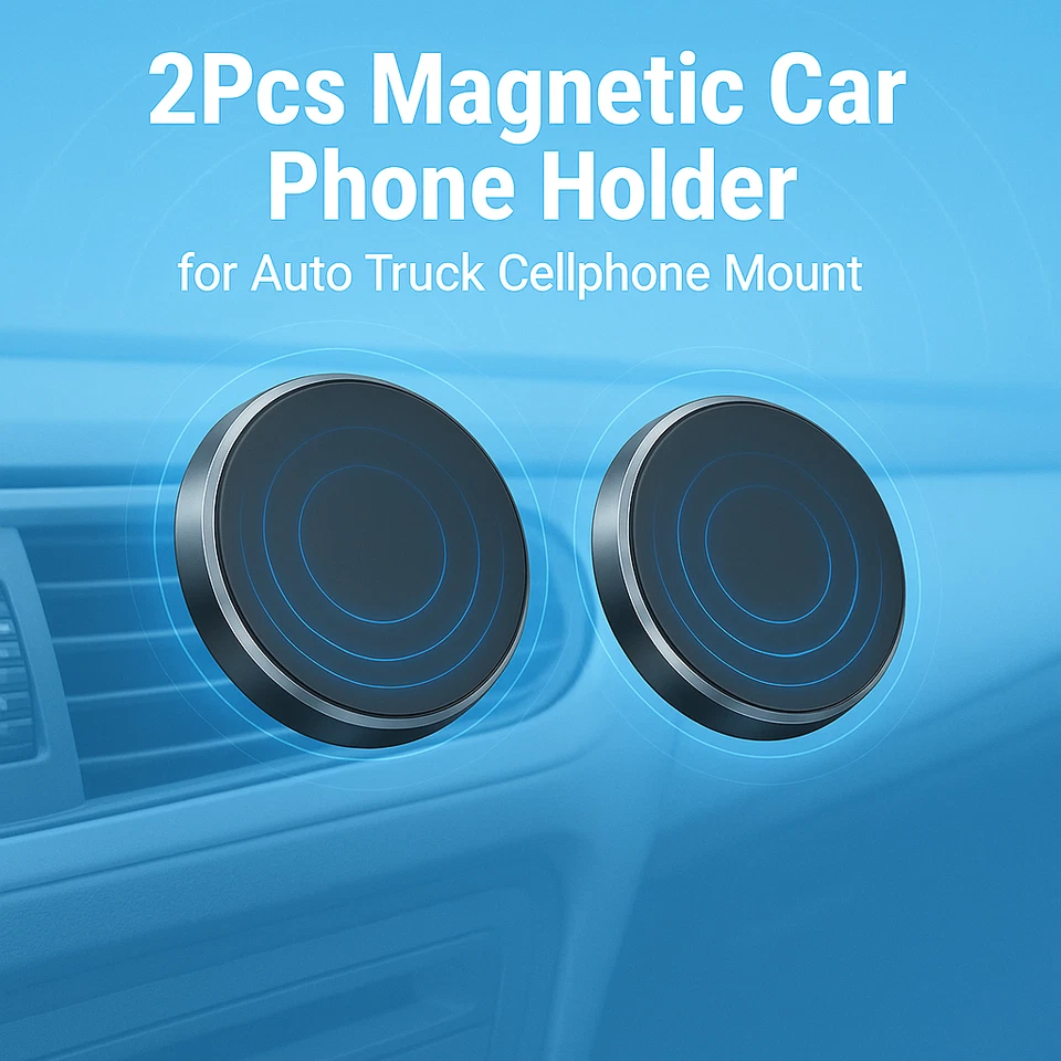 1/2/4 Iman Magnetico para Auto Coche Porta Telefono Celular Sujetador de iPhone - Image 2 of 4