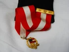 VTG United Daughters of the Confederacy Gold Filled Hanging Emblem & Pin/Ribbon~