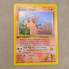 NM Near Mint Blaine's Vulpix 65/132 Pokemon TCG 1st Edition Gym Heroes 2000 Card on eBay