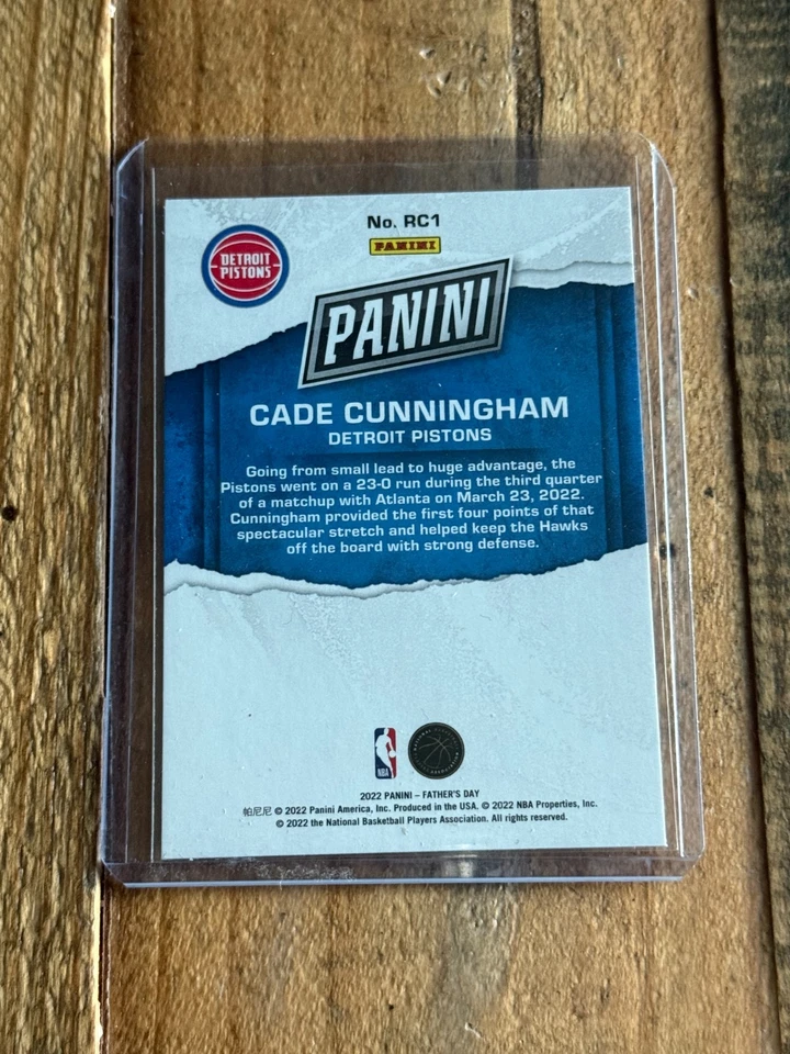 2022 Panini Father's Day - Rookies Cade Cunningham #RC1 IP Autograph Signed - Image 2 of 2