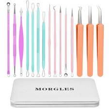 15 Pcs Pimple Popper Tool Kit, blackhead remover tools Comedone Pimple E