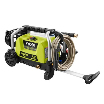 #ad Ryobi 1900 PSI 1.2 GPM 13A Electric Pressure Washer Yellow RY141920 $120.00