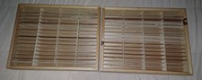 2 NAPA VALLEY BOX COMPANY WOOD 48 CASSETTE TAPE HOLDER WALL RACK STORAGE VINTAGE