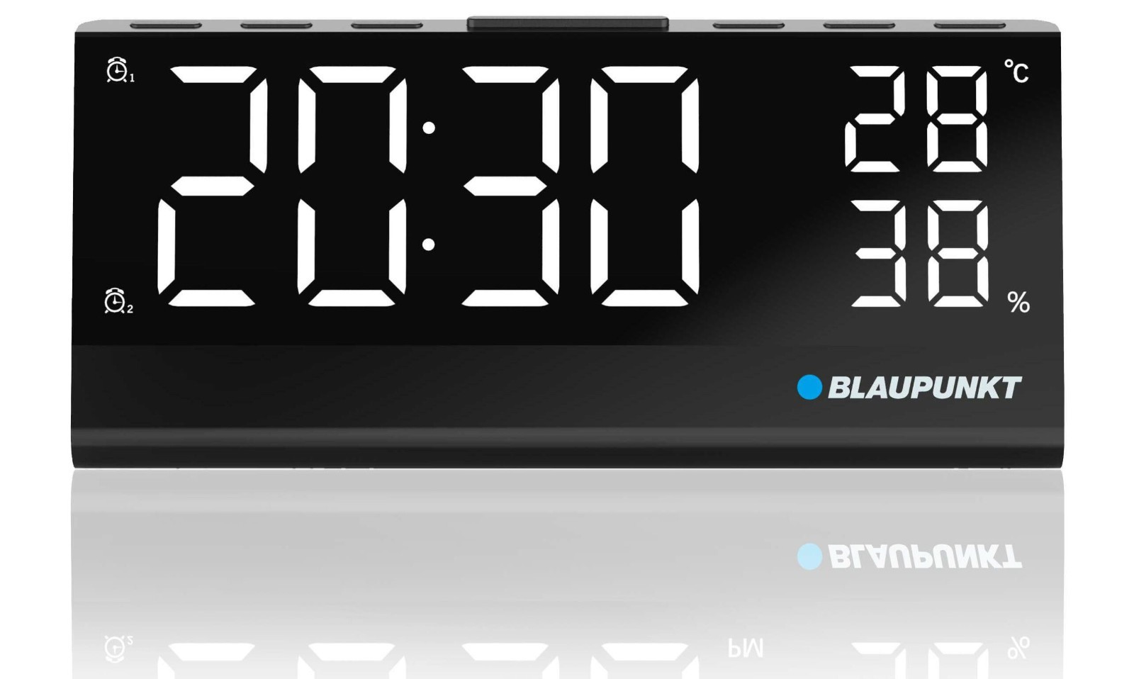 Blaupunkt CR10ALU Radiowecker LCD XXL Radio FM ( Alarm, Uhr , Temperatur )