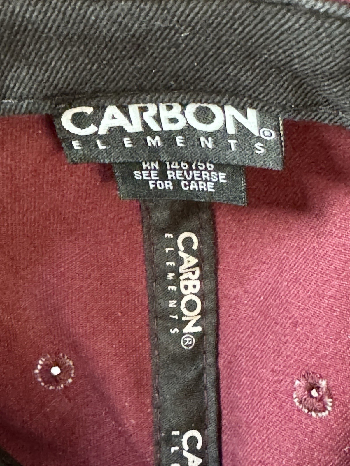 Carbon Elements Hat Cap Snap Back Maroon Californ… - image 7