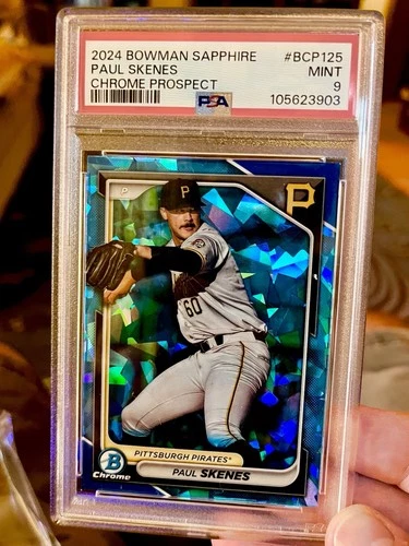 2024 Bowman PAUL SKENES Sapphire Chrome Prospect #BCP125 PSA 9 MINT!  ROY/CY!!!