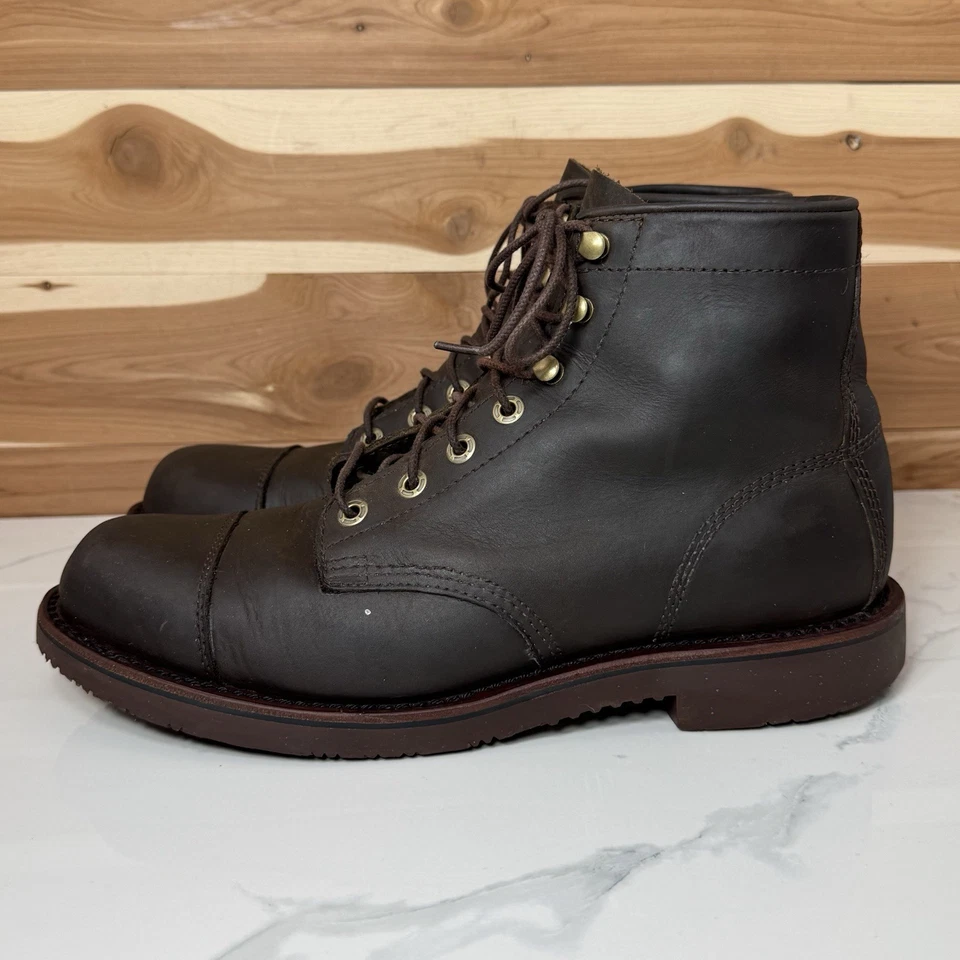 Botas LL Bean Chippewa Katahdin Iron Works para hombre talla 11D cuero Vibram EE. UU. Trabajo Foto 3 de 4