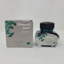 Pelikan 4001 Ink Dark Green 30ml, 1 fl. oz Bottle - For Fountain Pen.