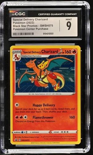 CGC 9 MINT Special Delivery Charizard SWSH075 HOLO PROMO Pokemon Card 022