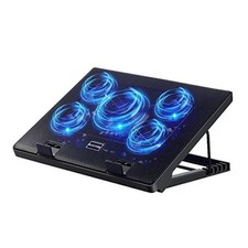 Laptop Cooling Pad Cooler Stand with 5 Quiet Fans for 12"-17" Laptop  5 Blue