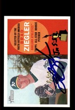 Signed Baseball Card Auto Brad Ziegler 2009 Topps Heritage #325 Oakland A's