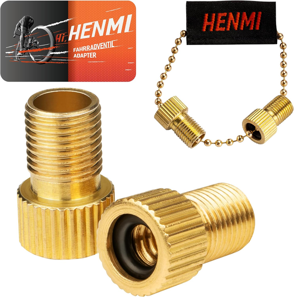 Henmi Fahrradventil Adapter, 2 PCS Ventil Adapter (Dv SV Auf Av)-image