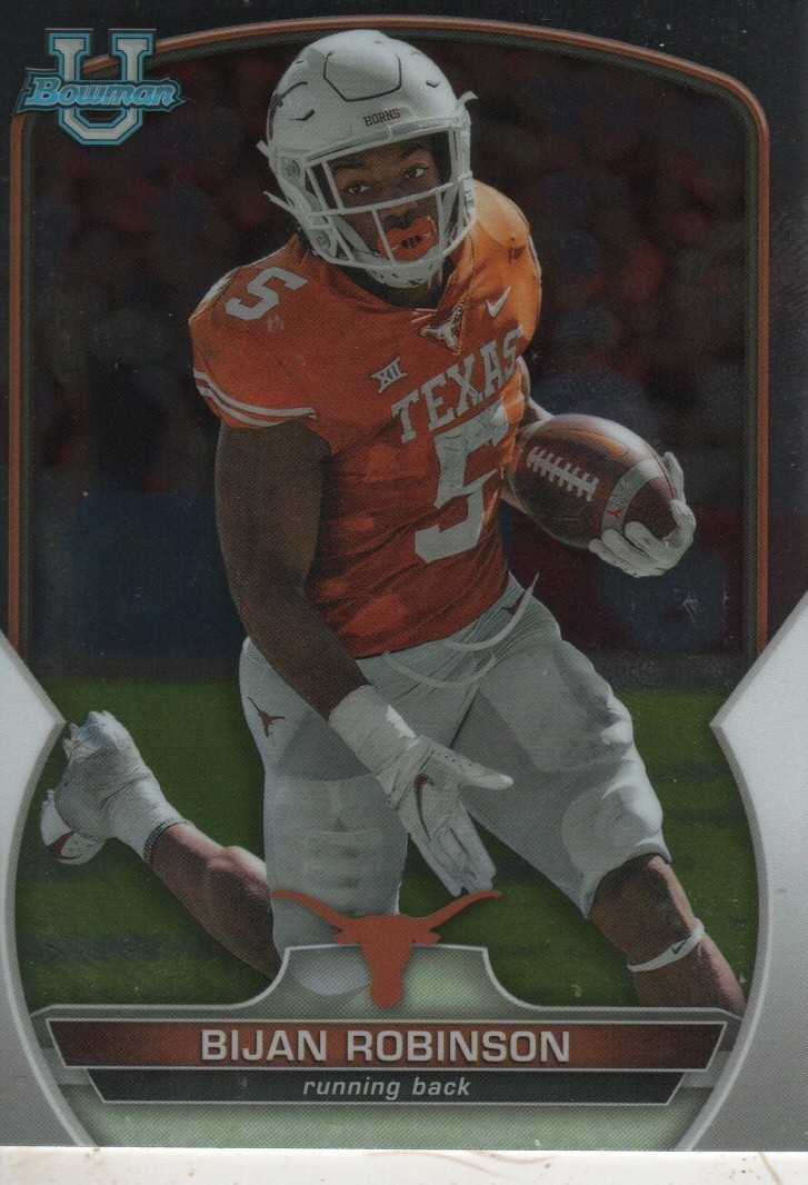 Bijan Robinson 2022 Bowman University Chrome Football #70 Texas Longhorns Sports