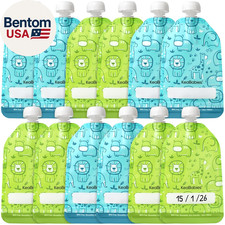 12-Pack Reusable Baby Food Pouches Refillable 5Oz Reusable Pouches for Toddler