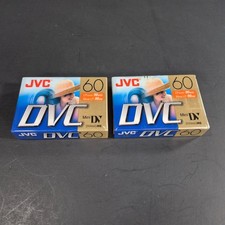 2 JVC DVC Mini DV Tape Digital Video Cassette 60 Mins ea UPC 046838013591