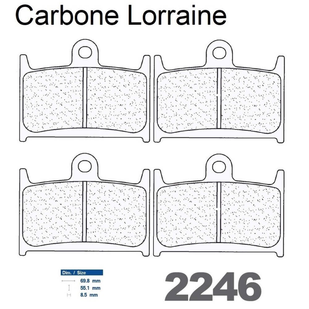 Plaquettes Carbone Lorraine de frein avant Triumph 2300 Rocket III Classic 200