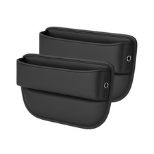 AC4 2 Packs Universal Car Seat Gap Filler Organizer Premium PU Leather Stora