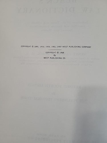 Black’s Law Dictionary Revised fourth edition 1976 Hardcover - Picture 3 of 16