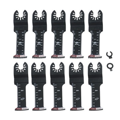10PCS Extra Long Japanese Tooth Oscillating Saw Blades Bi-Metal Multi Tool Blade