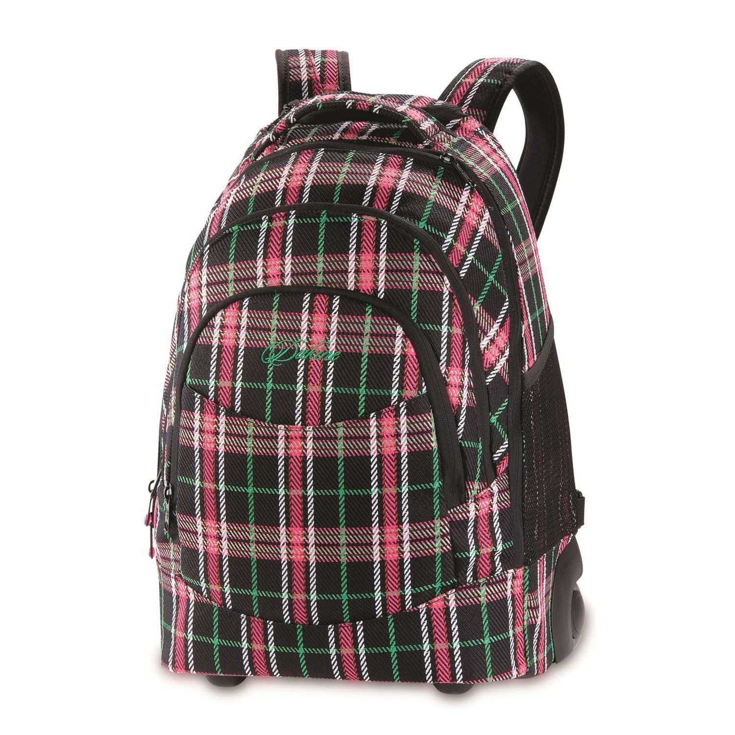 DAKINE Prom 25L Backpack Laptop Pink Black Plaid School Work 18x12 ORGANIZER EUC