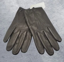 Mens Brown Cabretta Leather Gloves Driving Police Duty Medium New Harssidanzar