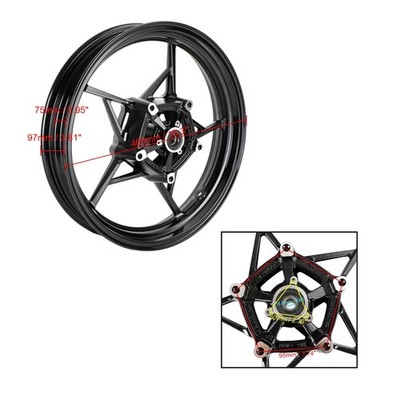 Painted Black Front Wheel Rim For Kawasaki Z400 EX400 Ninja 400