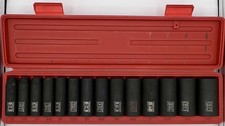 TEKTON 1/2 Inch Drive Deep 6-Point Impact Socket Set 14-Piece 3/8 - 1-1/4 in. 