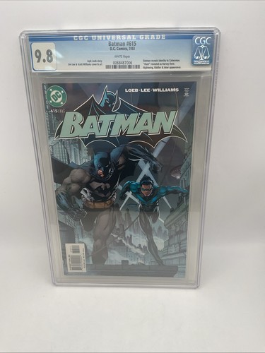 DC Comics Batman #615 CGC 9.8 Hush Nightwing White Pages