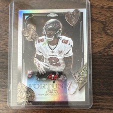 Topps Chrome Fortune 15 Emeka Egbuka Rookie Refractor Tampa Bay Buccaneers 2025
