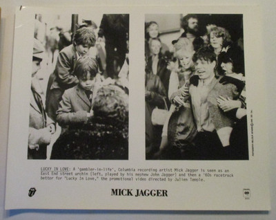 PRESS PROMO PHOTO MICK JAGGER LUCKY IN LOVE PROMO VIDEO JOHN JAGGER 8X10 Y238
