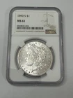 1890-S Morgan Silver Dollar NGC MS61 Coin