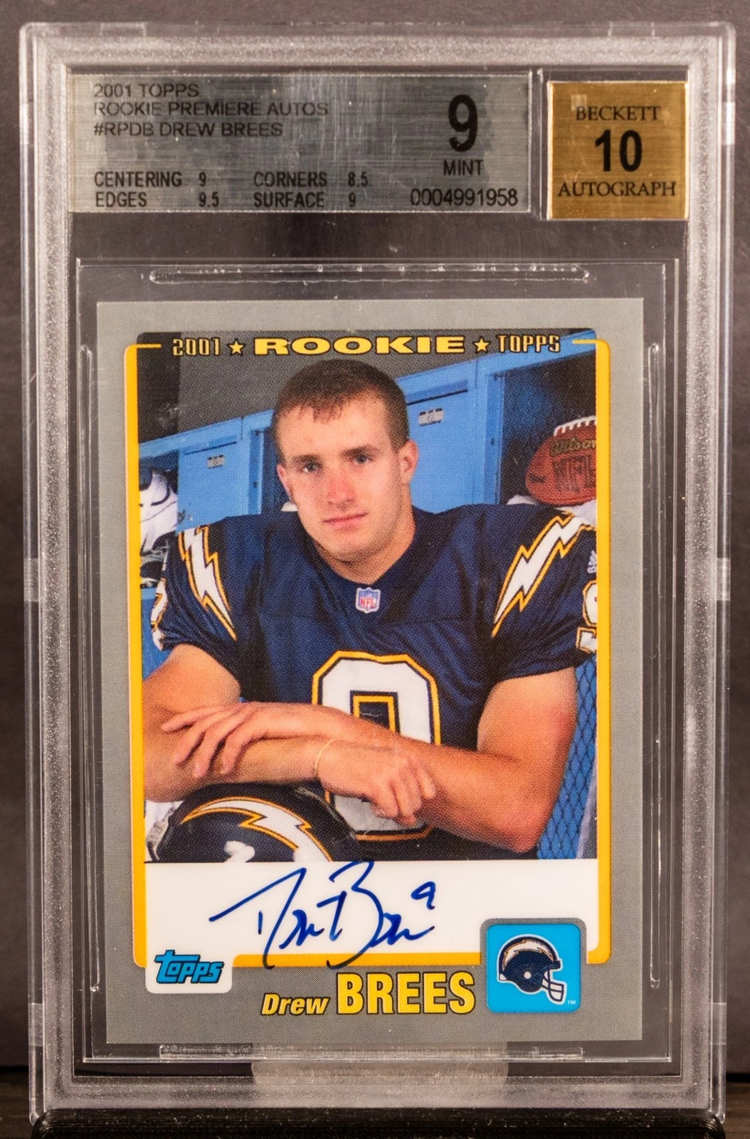 Drew Brees Topps Rookie Premiere Autograph #RPDB Rookie Premiere Autograph