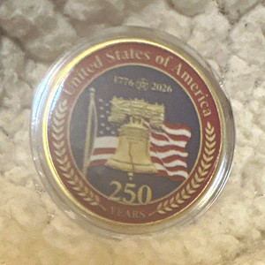 United States of America 1776-2026 250 Years Commemorative Coin in Capsule