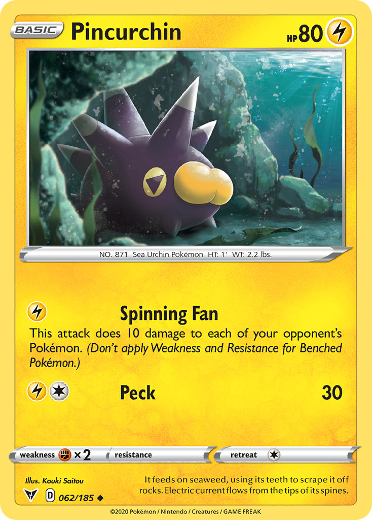 Pincurchin 062/185 Vivid Voltage Uncommon Pokemon NM/M