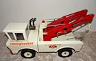 1960 Tonka Mighty Tonka Wrecker #3915 White & Red Tow Truck - VGC!!